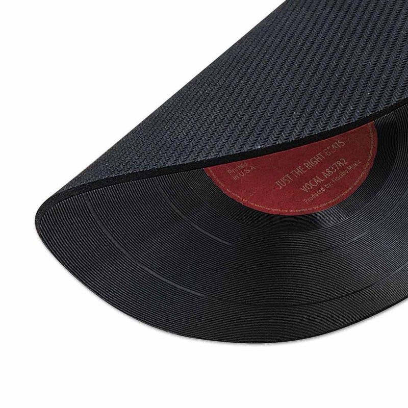WIRESTER Non-Slip Round Mousepad, Vintage Vinyl Record Red Mouse Pad for Home, Office and Gaming Desk - Image 3